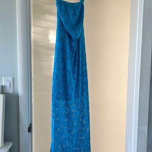 Lilly Pulitzer crochet lace strapless maxi dress xs